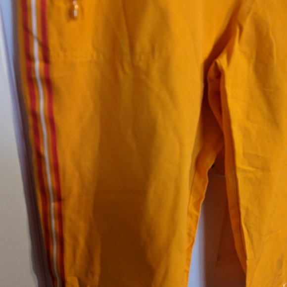 Nike Dri-FIT Athletic Pants Bright Orange Capri Length Zip Pockets Ladies sz L - Picture 3 of 8